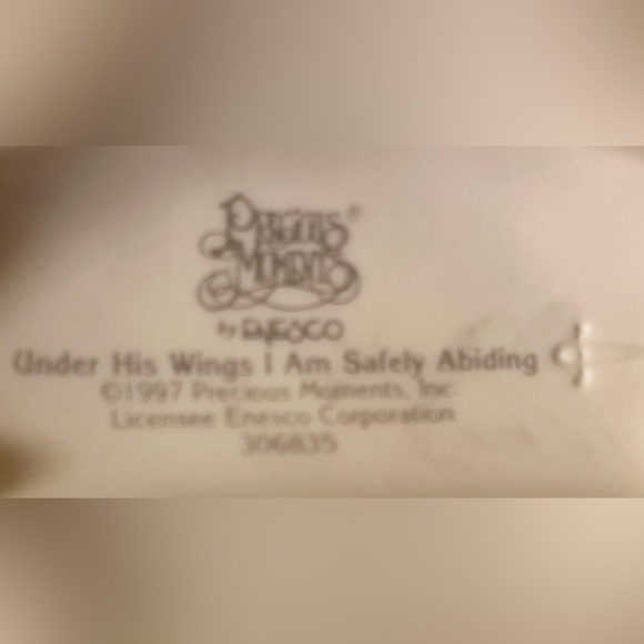 Precious Moments 1998 Under His Wings I Am Safely Abiding - Picture 8 of 10